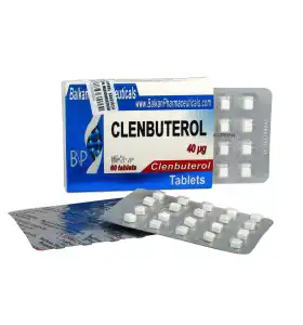 Clenbuterol 40 mcg 60 tablets by Balkan Pharma product packaging