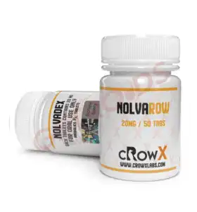 Nolvarow 20 mg 50 tablets by Crowx Labs. USA product packaging