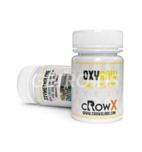 Oxyrow 50 mg 100 tablets by Crowx Labs. USA product packaging