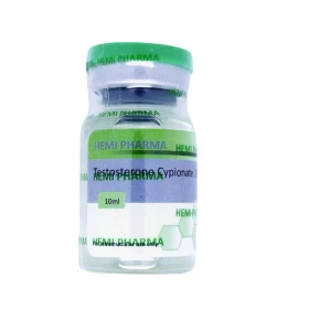 Testosterone Cypionate 200mg 10ml Hemi Pharma UK Testosterone Cypionate 200mg 10ml vial by Hemi Pharma UK product packaging