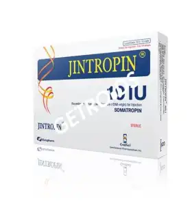 Jintropin 50IU GENSCI packaging reference Jintropin 50IU GENSCI 5 vial presentation with included 1ml ampoules and syringes