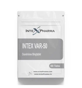 Anavar 50MG Intex Pharma UK product packaging and label view
