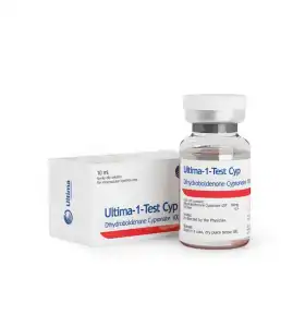 Ultima 1-Test Cyp 100mg/ml 10ml - Ultima Pharma INT Ultima 1-Test Cyp 100mg per ml 10ml by Ultima Pharma INT product packaging