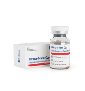 Ultima 1-Test Cyp 100mg per ml 10ml by Ultima Pharma INT product packaging