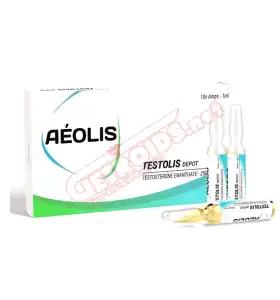 Testosterone Enanthate 250 mg 1 ml Ampoule Aeolis Pharma Testosterone Enanthate 250 mg 1 ml ampoule by Aeolis Pharma product packaging