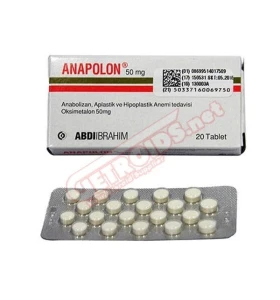 Anapolon 50 mg 20 Tablets Abdi Ibrahim Anapolon 50 mg 20 tablets by Abdi Ibrahim product packaging