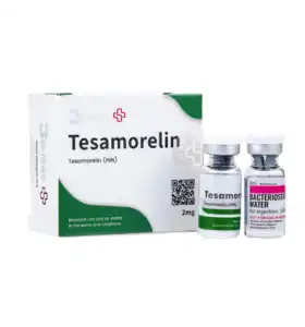 Tesamorelin 2mg Beligas Pharma INT Tesamorelin 2mg Beligas Pharma INT product vial presentation with sterile water