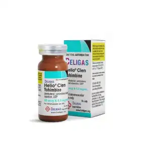 Helio Clen Yohimbine 10ml vial - Beligas Pharma USA Helio Clen Yohimbine 40mcg and 5.5mg per ml 10ml vial by Beligas Pharma USA