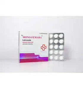 Mono Femara 2.5mg 50 Tablets - Beligas Pharma INT Mono Femara 2.5mg 50 tablets by Beligas Pharma INT product packaging