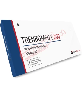 TRENBOMED E 200 Deus Medical ampoules TRENBOMED E 200 Deus Medical box and ampoule product packaging
