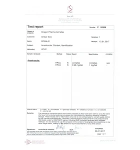 Arimidex 1 mg 100 Tablets Dragon Pharma Arimidex 1 mg 100 tablets by Dragon Pharma product packaging
