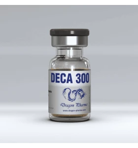 Deca 300 mg 10 ml Dragon Pharma vial Deca 300 mg 10 ml vial by Dragon Pharma product packaging