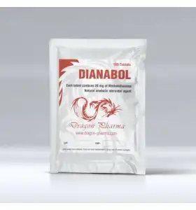 Dianabol 20 mg 100 tablets by Dragon Pharma product packaging