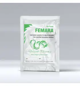 Femara 2.5 mg 100 Tablets Dragon Pharma Femara 2.5 mg 100 tablets by Dragon Pharma product packaging