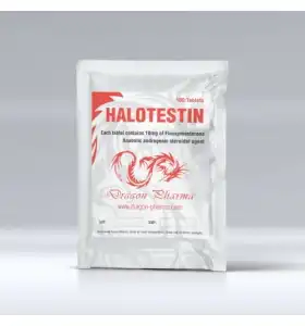 Halotestin 10 mg 100 Tabs Dragon Pharma Halotestin 10 mg 100 tablets by Dragon Pharma product packaging