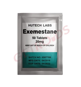 Exemestane 20 mg 50 Tablets Hutech Labs USA Exemestane 20 mg 50 tablets by Hutech Labs USA product packaging