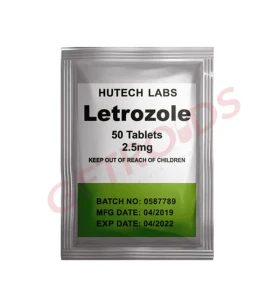 Letrozole 2.5 mg 50 tablets by Hutech Labs USA product packaging