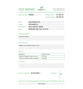 NOLVAMED 20 Deus Medical tamoxifen citrate tablet box