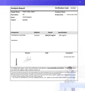 Testosterone Cypionate 250 mg/ml 10 ml Vial XENO Labs.