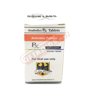 Arimidex 1 mg 30 tablets by Odin Pharma product packaging