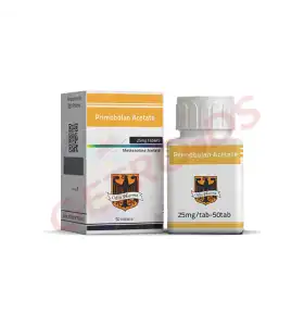 Primobolan Acetate 25mg 50 tablets by Odin Pharma product packaging