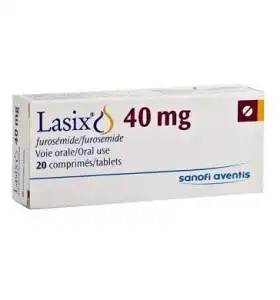 Lasix Tablet 40 mg 12 tablets by Sanofi Aventis product packaging