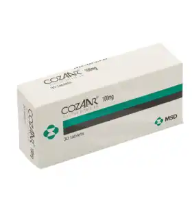 Cozaar 100 mg 28 tablets by MSD product pack
