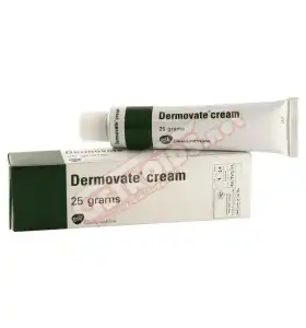 Dermovate Cream 25g 1 Tube GSK Dermovate Cream 25g tube by GSK product packaging