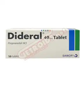 Dideral Propranolol 40 mg 50 Tablets Sanofi Dideral Propranolol 40 mg 50 Tablets Sanofi