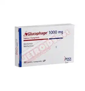Glucophage 1000 mg 100 Tablets Merck Glucophage 1000 mg 100 Tablets Merck