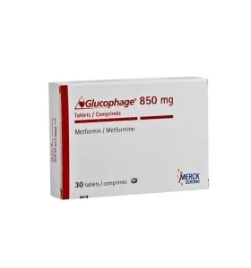 Glucophage 850 mg 100 Tablets Merck Sharp and Dohme Glucophage 850 mg 100 tablets by Merck Sharp and Dohme product pack