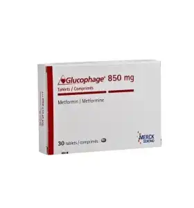 Glucophage 850 mg 100 Tablets Merck