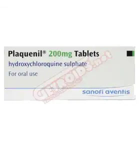 Phaquenil 200mg 2 tablets by Sanofi Aventis product packaging