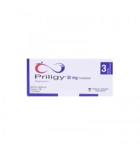 Priligy 30 mg 3 tablets by Menarini product packaging