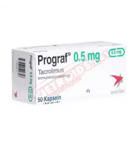 Prograf 0.5mg 50 tablets by Astellas Pharma product pack