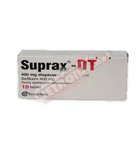 Suprax 400 mg 10 tablets by Eczacıbaşı product pack