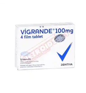 Vigrande 100mg 4 tablets by Zentiva product pack