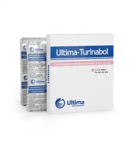 Ultima Turinabol 20 mg 50 Tablets Ultima Pharma USA Ultima Turinabol 20 mg 50 tablets by Ultima Pharma USA product packaging
