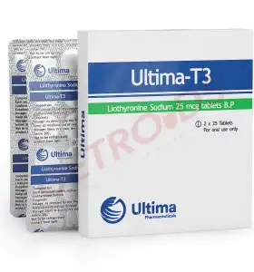 Ultima-T3 25 mcg 50 Tablets Ultima Pharma INT