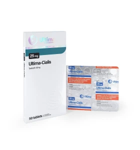 Ultima Cialis 25 mg 50 tablets by Ultima Pharma INT product pack