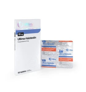 Ultima Halotestin 10 mg 50 tablets by Ultima Pharma USA product packaging