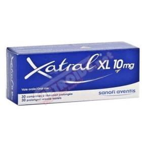 Xatral XL 10 mg 30 Tablets Aventis product packaging
