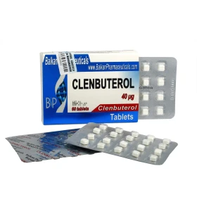 Clenbuterol 40 mcg 60 Tablets Balkan Pharma Clenbuterol 40 mcg 60 tablets by Balkan Pharma product packaging