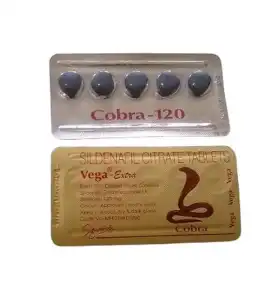 COBRA Sildenafil 125 mg 5 Tablets by COMBITI GLOBAL IN COBRA Sildenafil 125 mg 5 Tablets product packaging by COMBITI GLOBAL IN