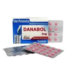 Danabol 10 mg 60 Tablets Balkan Pharma Danabol 10 mg 60 tablets by Balkan Pharma product packaging